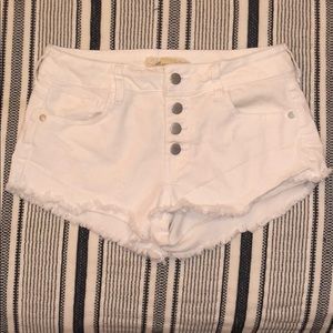 white jean shorts